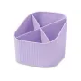 HAN X-LOOP porta-canetas violeta pastel plástico 4 compartimentos 11,1 x 11,1 x 10,5 cm (17238-887D)