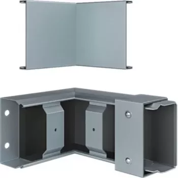 Hager FWK-Plus canto interior 60x100 mm peça moldada de calha de cabos de proteção contra incêndio galvanizada a quente FWKP601004VERZ