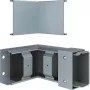 Hager FWK-Plus canto interior 60x100 mm peça moldada de calha de cabos de proteção contra incêndio galvanizada a quente FWKP601004VERZ