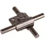 DEHN MV-Klemme NIRO conector de ligação multiusos para condutor redondo Rd 10 / Rd 10, aço inoxidável V2A, parafuso sextavado, 391059