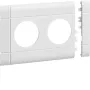 Hager placa de cobertura 2 tomadas para calha BRH branco tráfego (RAL 9016) GB100209016