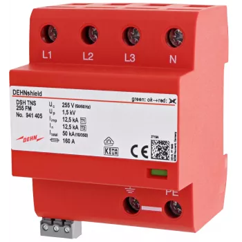 DEHN DSH TNS 255 FM Descarrilador combinado Tipo 1+2 para sistemas TN-S (941405)