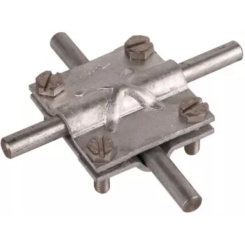DEHN 314300 conector em cruz St/tZn para condutor redondo 8-10 mm