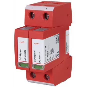 DEHN DG M TN 275 FM Descarrilador de sobretensão Tipo 2 2 polos 275V AC 40kA