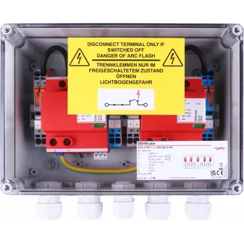 DEHN caixa de ligação de gerador IP65, 2 MPPT, 2 strings por MPPT, 1000 V DC (900976)