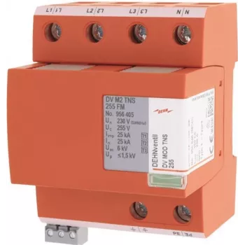 DEHN DV M2 TNS 255 FM descarregador combinado Tipo 1+2+3, 4 polos, TN-S, 255 V 956405