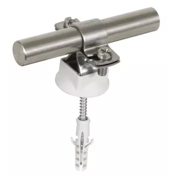 DEHN suporte de haste para fio redondo de 16 mm, aço inoxidável com parafuso e bucha 274260
