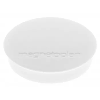 magnetoplan Discofix íman redondo standard, branco, ferrite maciça, força de aderência 0,7 kg (1664200)