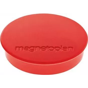 Magnetoplan Discofix Íman redondo standard, vermelho, núcleo maciço de ferrite, 0,7 kg de força de aderência (1664206)