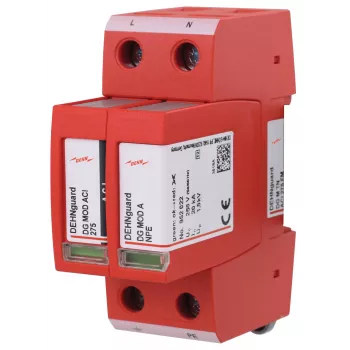 DEHN DEHNguard M TN ACI 275 FM Tipo 2 para-raios de sobretensão 2 polos 275V com sinalização remota 952220