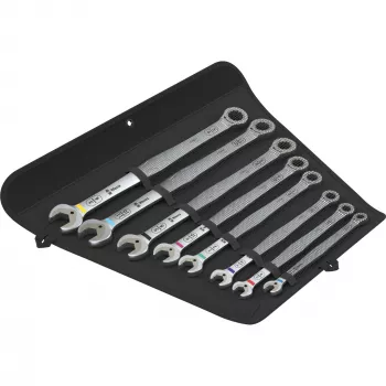 Wera 6007 Joker Conjunto imperial de 8 chaves de caixa e forqueta, 5/16