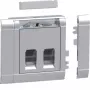 Hager GSETDM032LAN Conjunto de instalação de ligação de dados, 2x RJ45, Cat.6A, blindado, placa frontal de alumínio, tipo 03