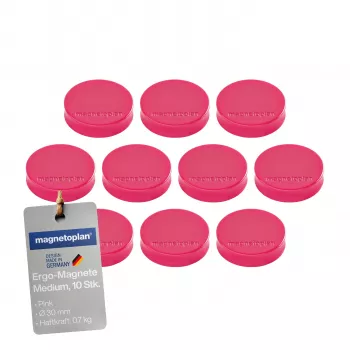 MAGNETOPLAN HOLTZ Íman Ergo Medium 1664018 30mm rosa 10 unidades