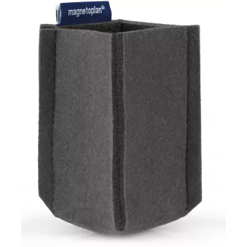 magnetoplan magnetoTray pequeno porta-canetas, feltro cinzento, 100% PET reciclado, magnético 1227601