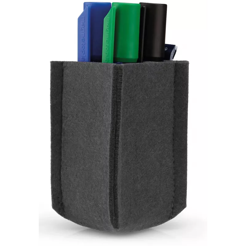 magnetoplan magnetoTray pequeno porta-canetas, feltro cinzento, 100% PET reciclado, magnético 1227601