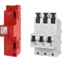 DEHN SET 3 DSH ZP B2 LSG 909657 Conjunto combinado de protetor de corrente de raio e sobretensão tipo 1+2, 3+1 polos, TT/TN-S, 230/400 V