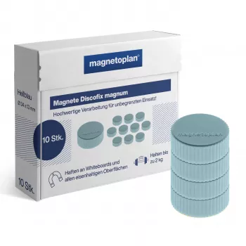 MAGNETOPLAN HOLTZ Discofix Íman redondo Magnum, azul, ferrite de núcleo maciço, 2,0 kg de força de aderência (1660003)