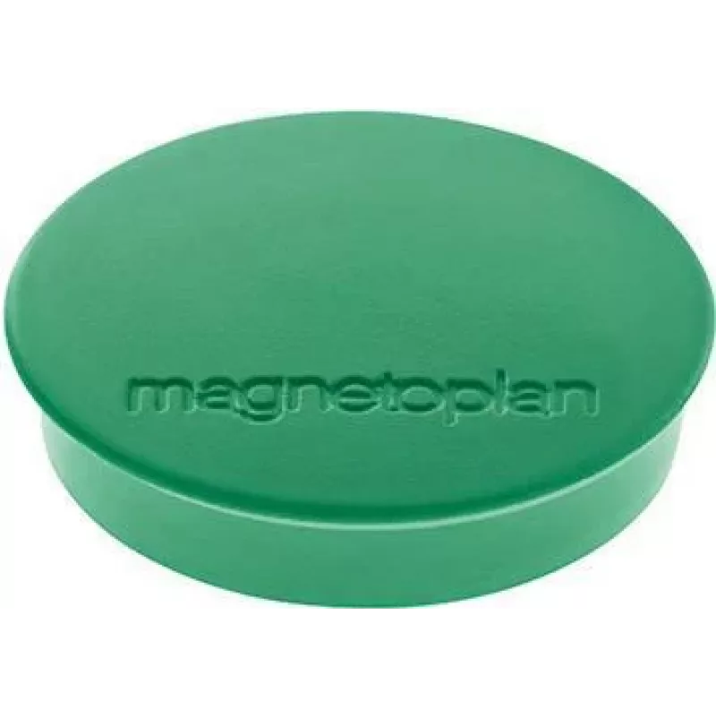 Magnetoplan Discofix Íman redondo Standard, verde com ferrite de núcleo maciço, força de aderência aprox. 0,7 kg (1664205)