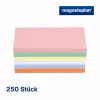 Cartões de comunicação MAGNETOPLAN HOLTZ retangulares 200 x 100 mm cores sortidas (rosa, verde, amarelo, branco, azul, laranja) - 250 cartões 112501510