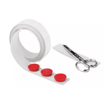 Fita magnética Magnetoplan branca autoadesiva 35 mm x 5 m fita metálica flexível para montagem 5705105