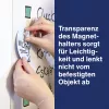 Ímanes de design magnetoplan HOLTZ, 25 mm, pack de 6 ímanes de neodímio com pega de acrílico transparente, polidos (1680025)