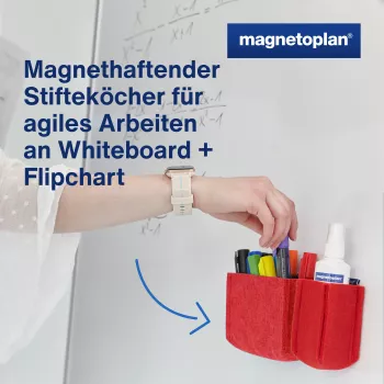 magnetoplan Porta-canetas magnetoTray big 1227706 vermelho (1227706)