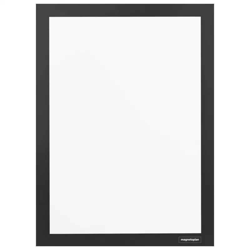 magnetoplan magnetofix Moldura informativa DIN A4, preto, abre e fecha, frente e verso, autoadesiva 1131912