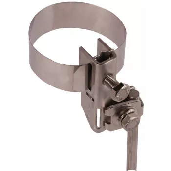 DEHN 540100 Abraçadeira de fita para antena para montagem em mastro e tubo, aço inoxidável, 27-165 mm