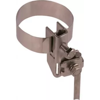 DEHN BRS 27.89 AK1X10 2X6.8 V2A abraçadeira de tubo em aço inoxidável para proteção contra descargas atmosféricas 540103