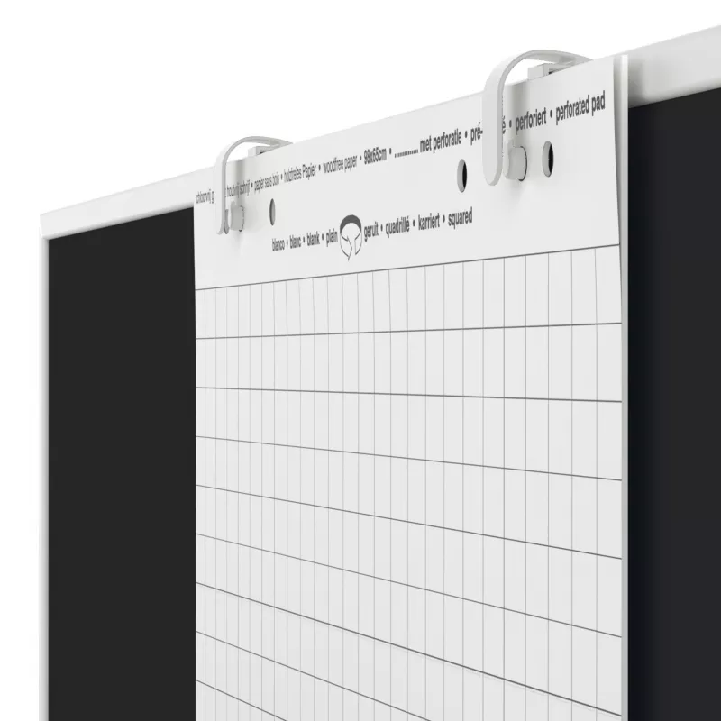MAGNETOPLAN HOLTZ suporte de flipchart branco para quadros universais, paredes de moderação, quadros brancos, divisórias de espaço, paredes de comunicação, paredes de apresentação (11112200)