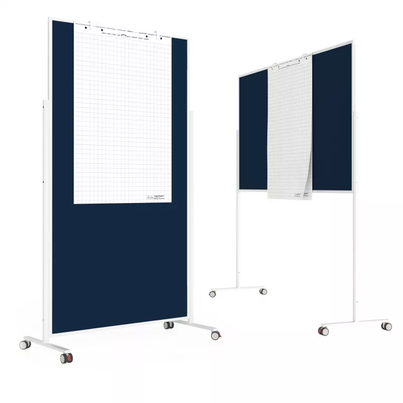 MAGNETOPLAN HOLTZ suporte de flipchart branco para quadros universais, paredes de moderação, quadros brancos, divisórias de espaço, paredes de comunicação, paredes de apresentação (11112200)