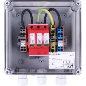 DEHN DCU 2 YPV 1100 1M 2S unidade combinadora DC para instalações fotovoltaicas, 1100 V DC, 1 MPPT, 2 strings, IP65 900913