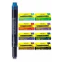 ONLINE cartuchos de tinta universais para caneta de tinta permanente, 6 cores diferentes (azul-rei, preto, castanho, azul-noite, violeta, vermelho), Standard International curto 70057