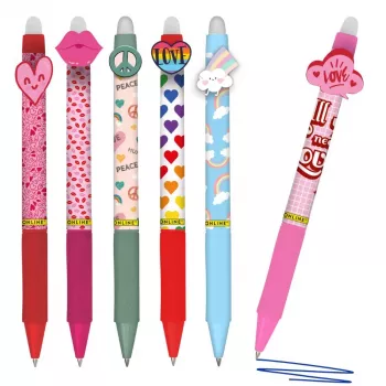 ONLINE magiXX Fun caneta de gel Love& 0,7 mm azul 6 unidades (70190)
