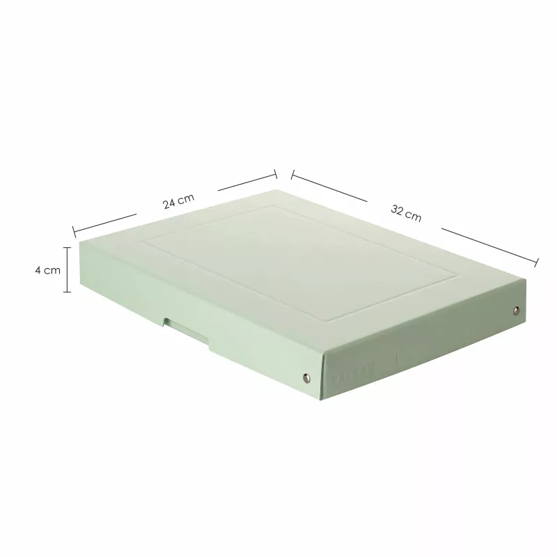 FALKEN PURE caixa de arrumação 500 folhas verde-pastel 24,0 x 32,0 x 4,0 cm, 1 unid. (22001904000F)