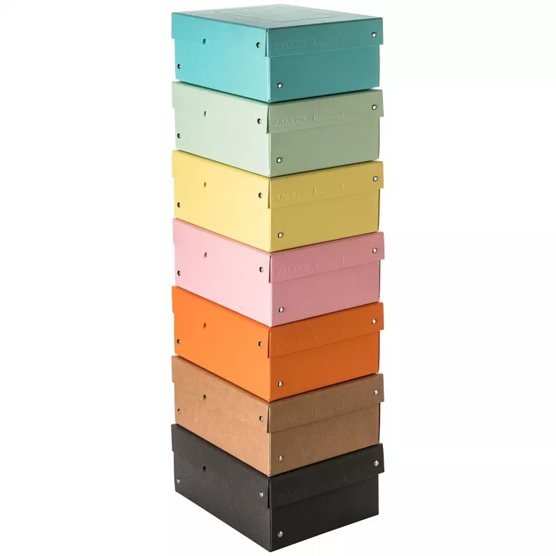 Caixa de arrumação FALKEN PURE 1250 folhas pastel sortido pack de 5 18x25x10 cm 22001968000F