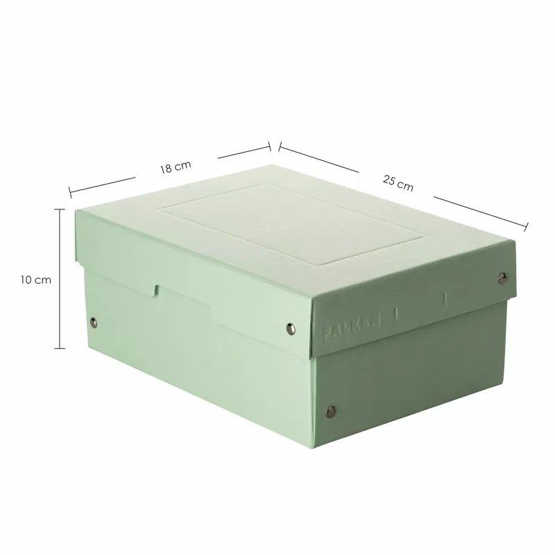 Caixa de arrumação FALKEN PURE 1250 folhas verde pastel 18 x 25 x 10 cm 22001920000F