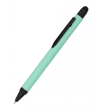 Caneta esferográfica com stylus ONLINE ALU verde-menta tinta azul 32119/3D