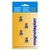 Suporte de notas magnético Magnetoplan, azul, 4 unid., suporta até 9 folhas DIN A4 1666114
