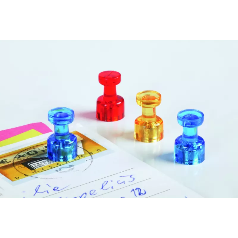 Suporte de notas magnético Magnetoplan, azul, 4 unid., suporta até 9 folhas DIN A4 1666114