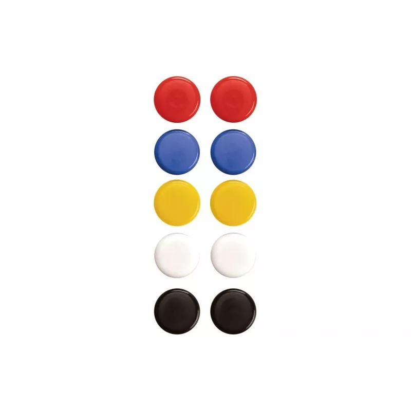 Ímanes de sinalização Magnetoplan 20 mm, 10 unid., várias cores (vermelho, azul, amarelo, verde, branco) 16662