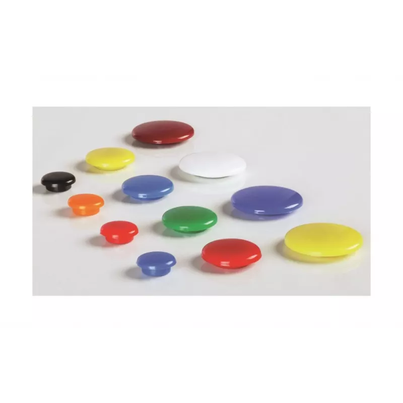 Ímanes de sinalização Magnetoplan 20 mm, 10 unid., várias cores (vermelho, azul, amarelo, verde, branco) 16662