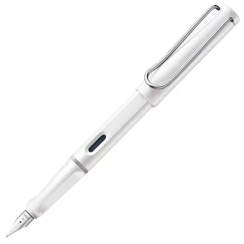 Caneta de tinta permanente LAMY safari branca com aparo fino 1219677