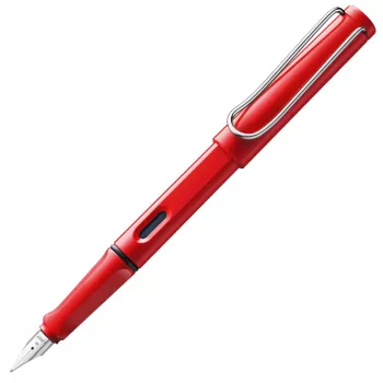 Caneta de tinta permanente Lamy Safari vermelha aparo fino 1205252
