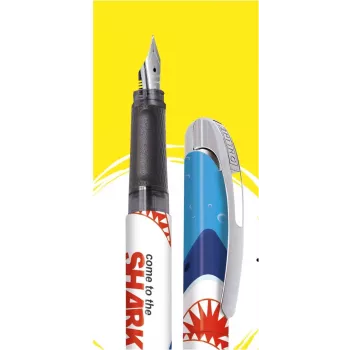 Caneta de tinta permanente ONLINE College Shark aparo médio design de tubarão colorido (12641/3D)
