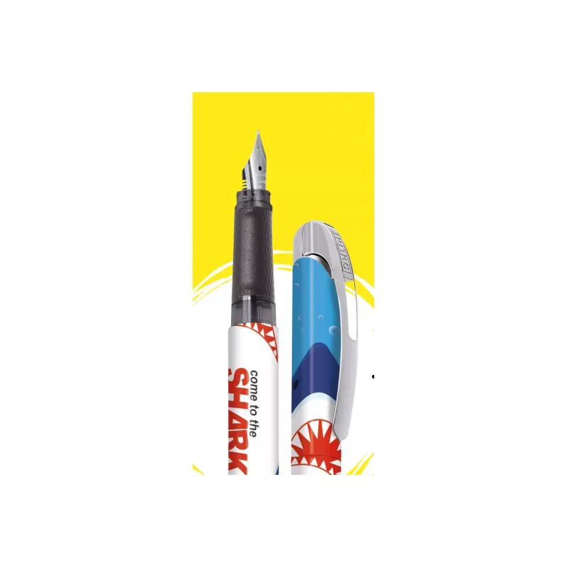 Caneta de tinta permanente ONLINE College Shark aparo médio design de tubarão colorido (12641/3D)