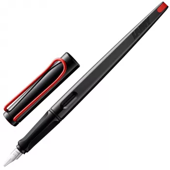 Caneta de tinta permanente LAMY joy 015 aparo largo preto/vermelho 1206810