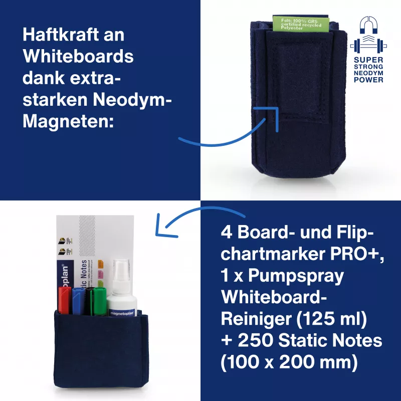Porta-canetas magnetoplan magnetoTray big MAGNETOPLAN HOLTZ 1227714 azul
