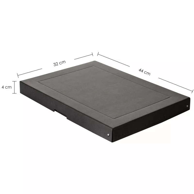 Caixa de arquivo de documentos FALKEN PURE 500 folhas preta 32,0 x 44,0 x 4,0 cm 22001680000F