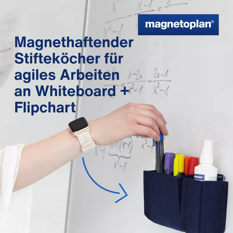 Porta-canetas magnetoplan magnetoTray small 1227614 azul (1227614)